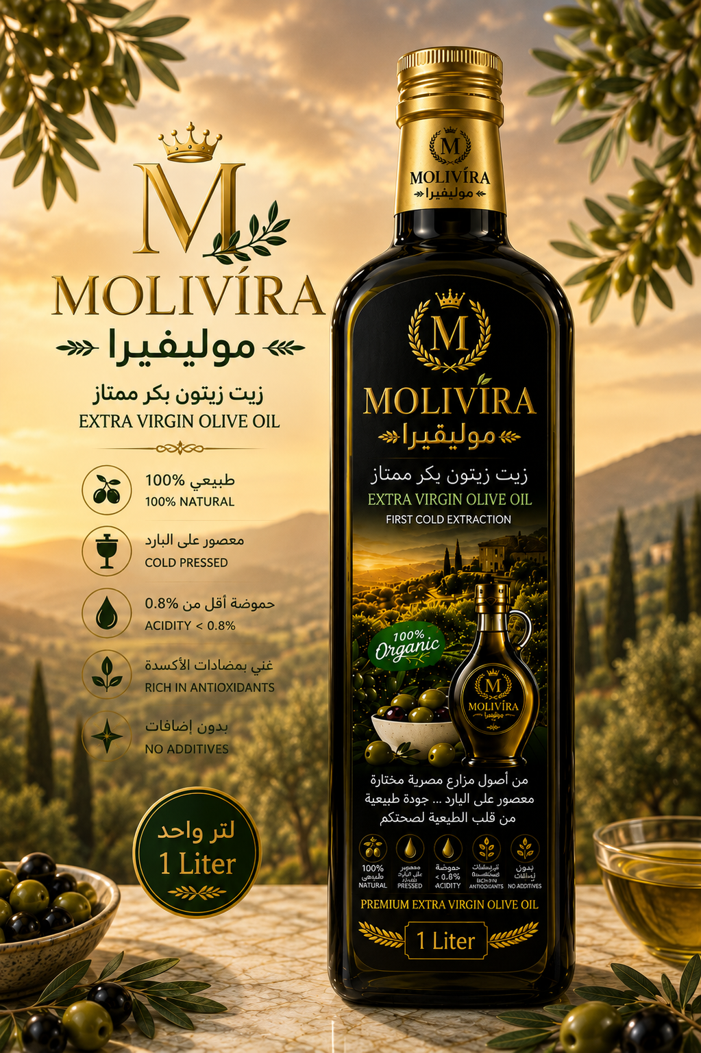 MOLIVIRA 1 Liter Super Extra Virgin Olive Oil